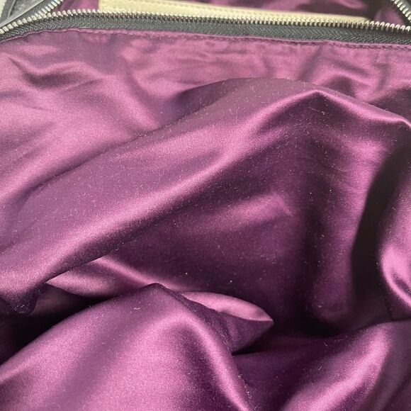 B Makowsky leather Black large shoulder bag gold & Silver tone hardwares. - Picture 13 of 16